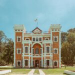 Stunning view of the Ex-Hacienda de Chautla with clear skies in Puebla, Mexico.